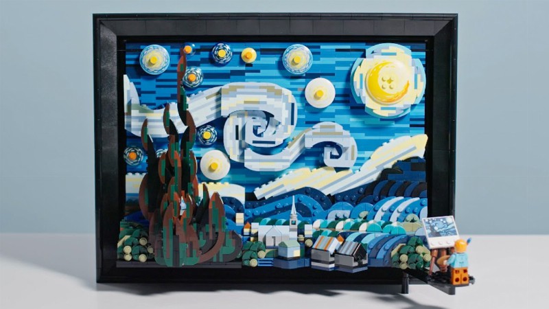 Building Vincent Van Gogh's starry Night Lego Set With Moma Staff