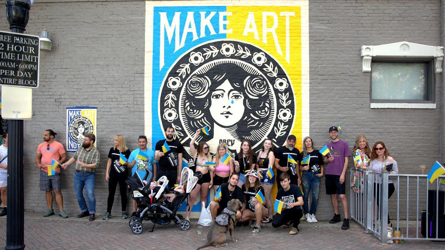 image  1 Shepard Fairey - I’m so excited to see the completion of this mural based on the Ukrainian-themed ve